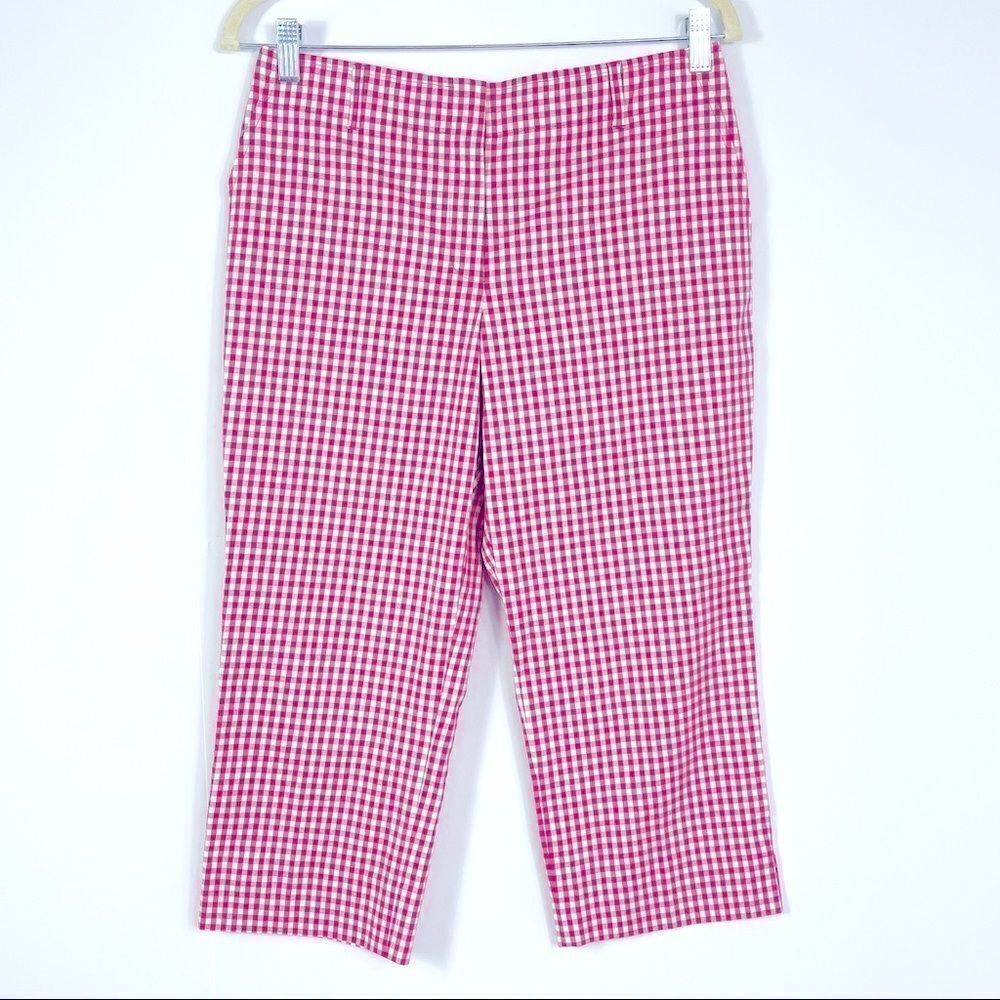 Talbots NWT Pink/White gingham pants, size 6P